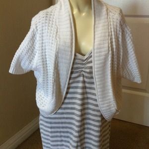 Winter white sweater shrug