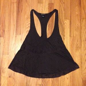 Charcoal tank w/lace - NWOT