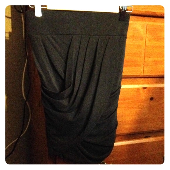 Express army green draped skirt