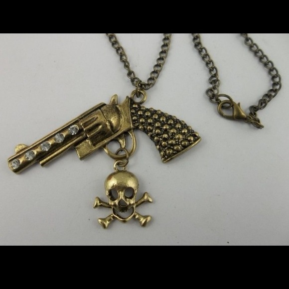 Gun and Skull Necklace