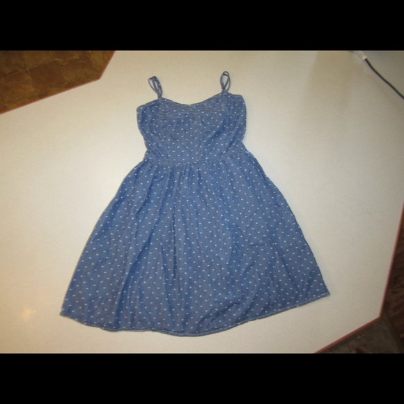 POLKA DOT DENIM DRESS