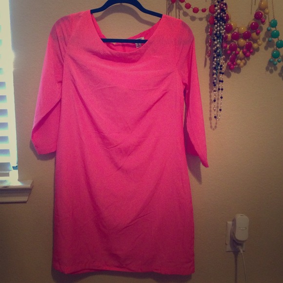 Hot Pink Shift Dress