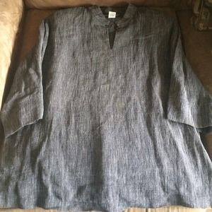 Grey linen shirt and pants