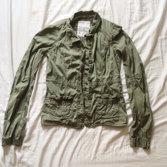 Military button up shirt jacket