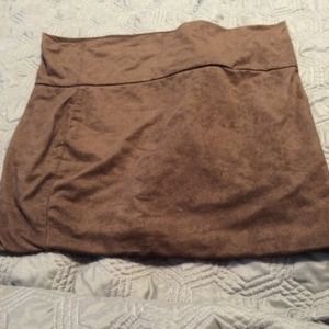 Faux suede skirt