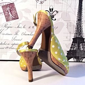 Yellow White Polka Dot Women's Boots