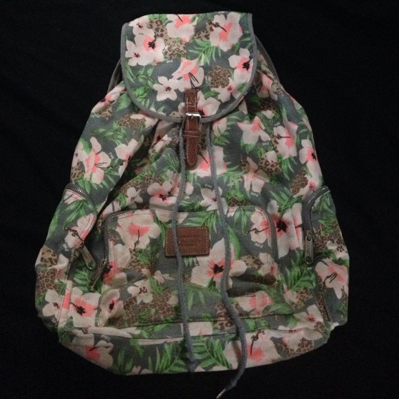🌺 VS PINK - Leopard & Hibiscus Print Backpack