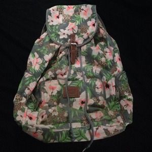 🌺 VS PINK - Leopard & Hibiscus Print Backpack