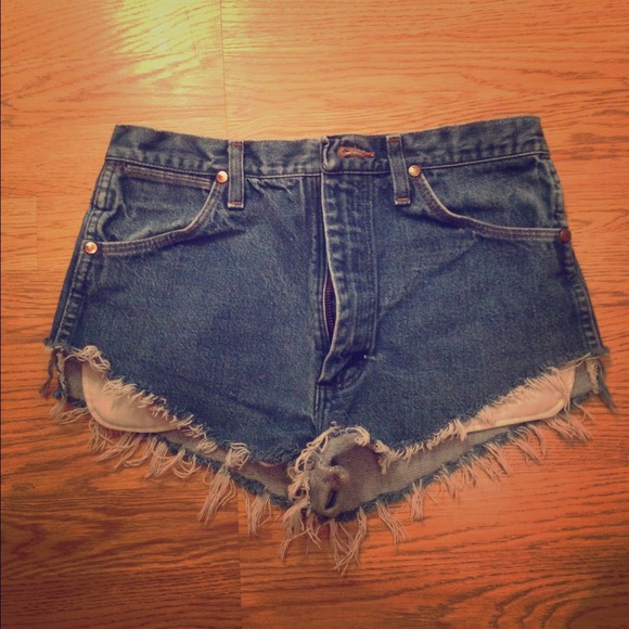 Cute high waisted denim cutoffs