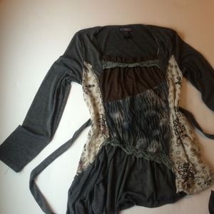 A grey patchwork tunic & stone co purse bundle