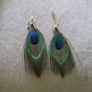 Peacock earrings