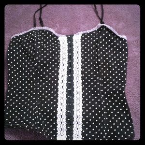 Polka dot corset top