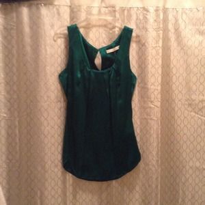Emerald Green silk Trina Turk sleeveless top