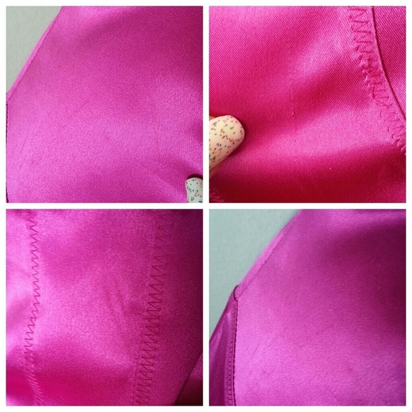 Guess Pink Satin Like Ruffled Mini Dress - Picture 3 of 4