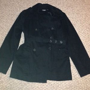 Black pea coat