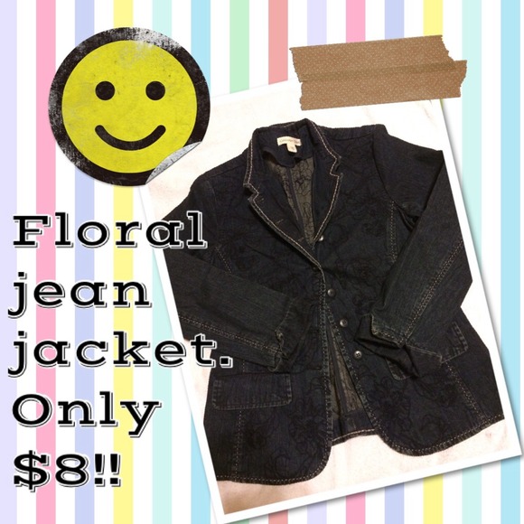 Floral jean jacket