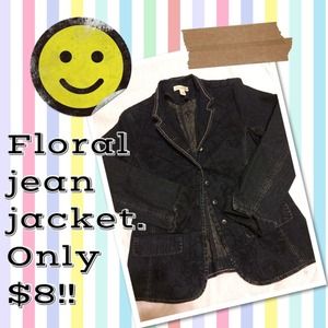 Floral jean jacket