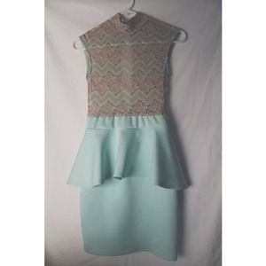 mint peplum dress