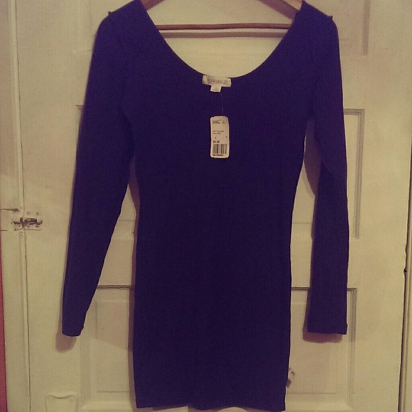 Long sleeve body con dress