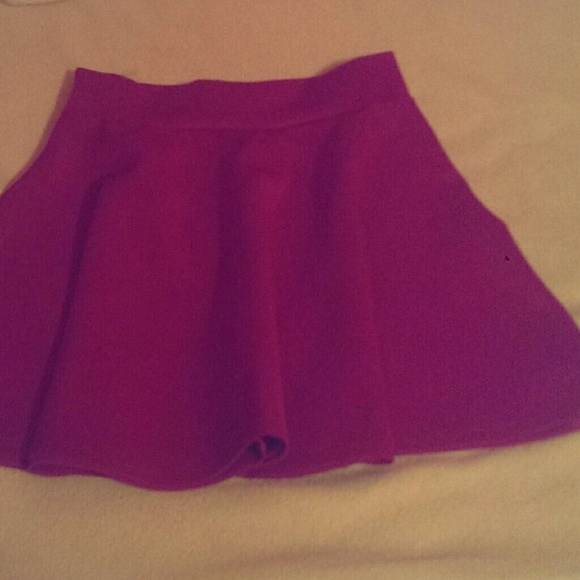 Red skater skirt.