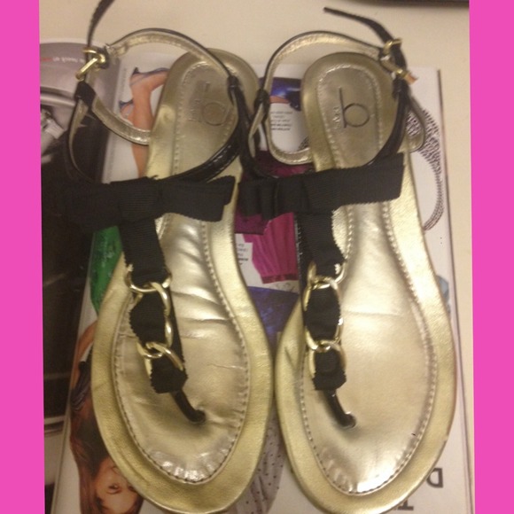 Black Bow Sandals