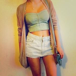 Light Blue Crop Top (Denim Inspired)