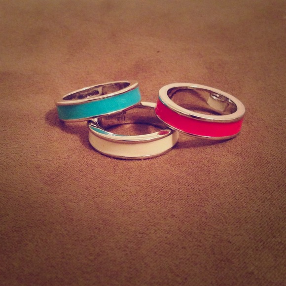 🔸sold🔸Rings, blue, pink and white - Picture 1 of 4