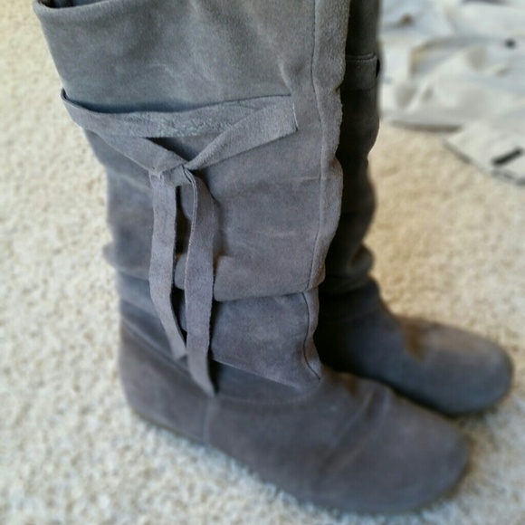 Gray boots