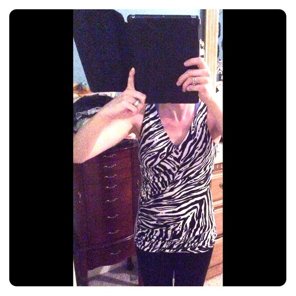 Express Zebra print top