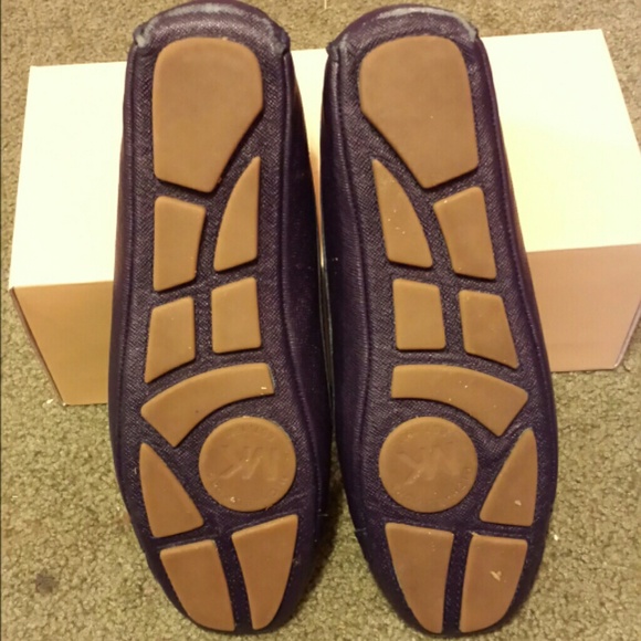 Michael Kors Navy Saffiano Leather Fulton Mocs - Picture 3 of 4