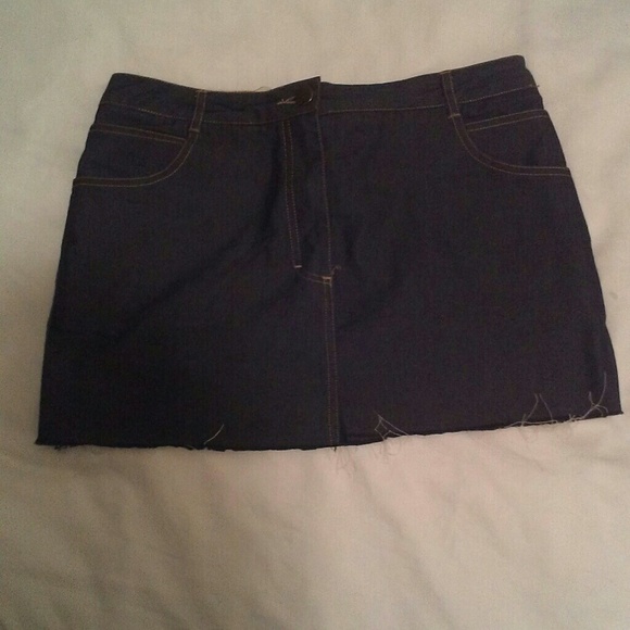 cut off jean skirt