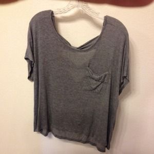 Grey baggy bow shirt