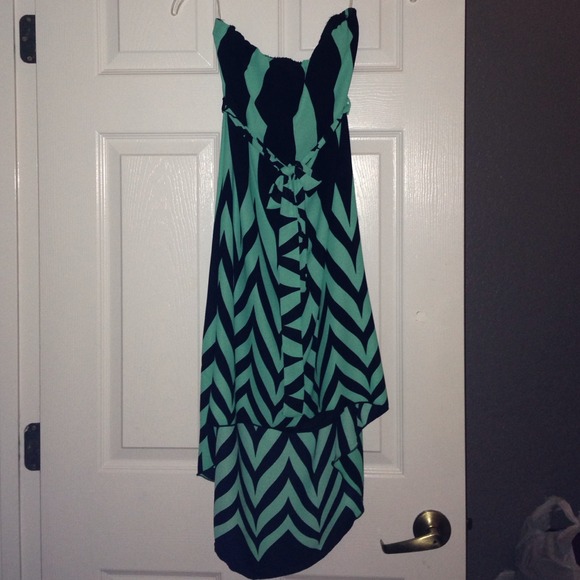 RESERVED Chevron Hi Lo Dress