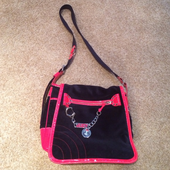 Authentic Juicy Couture velour cross-body book bag