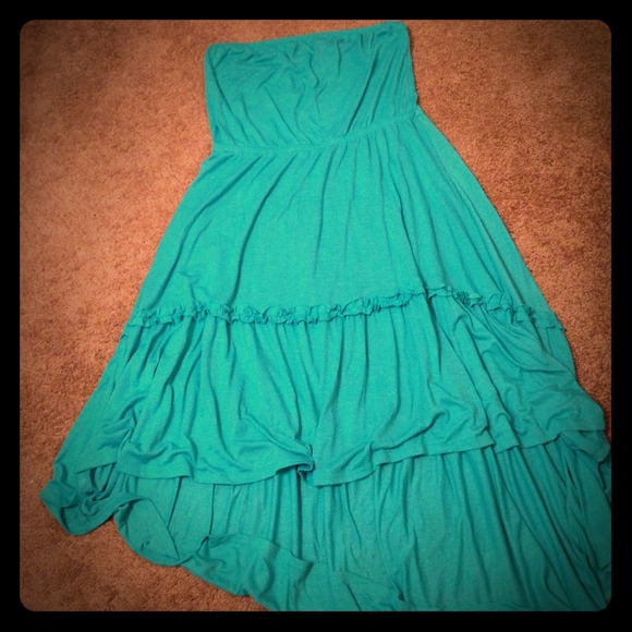 Soft High/Lo Strapless Summer Dress