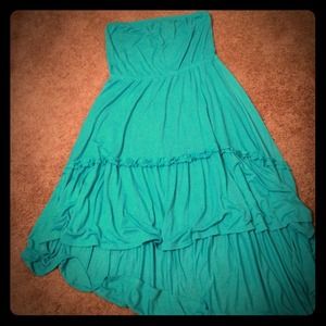 Soft High/Lo Strapless Summer Dress