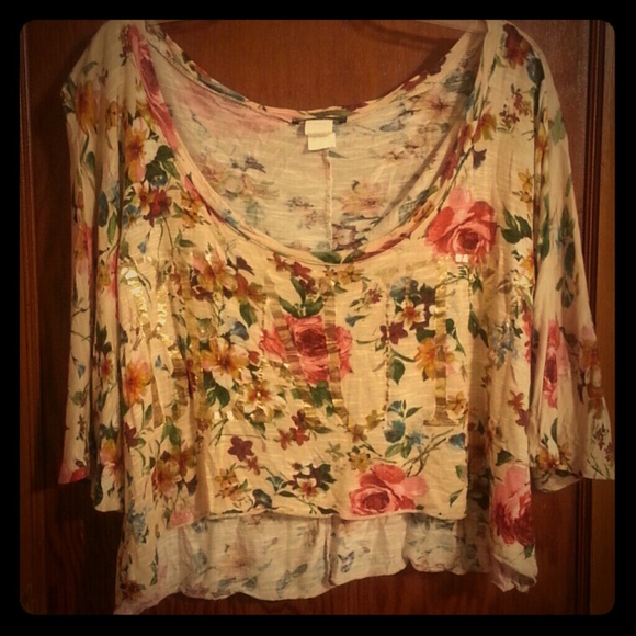 BEAUTY Floral Print Crop Top