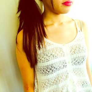 Off White Knit Guess Tank Top
