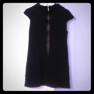 WorkChic black dress with pockets exposed zip XS