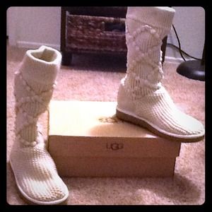 Beige UGG boots