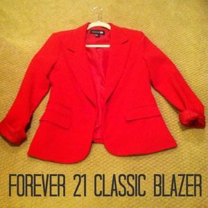 Classic red Forever 21 menswear blazer