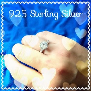 Brand new 925 Sterling Silver CZ engagement  ring!