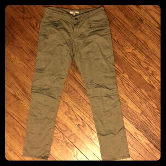 Cotton sateen skinny cargo trousers