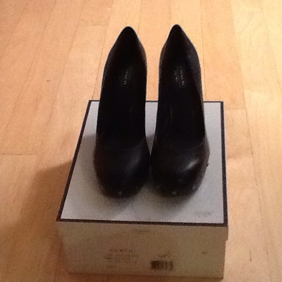 Coach Shoes - Black Coach Heels