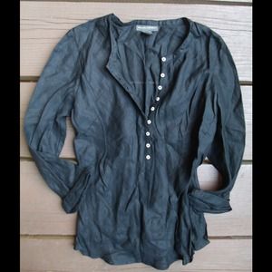 Banana Republic black linen top