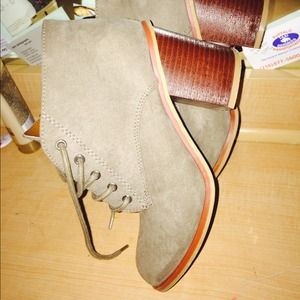 Cute thick heel booties