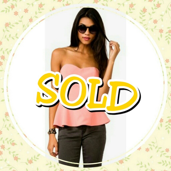 SOLD!!! Leather Pink Peplum Top