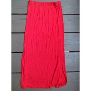 RESERVED Bright red stretchy maxi skirt