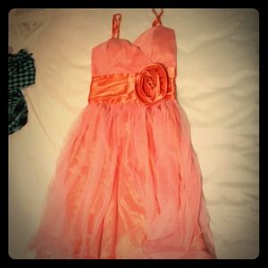 Pink-orange formal dress