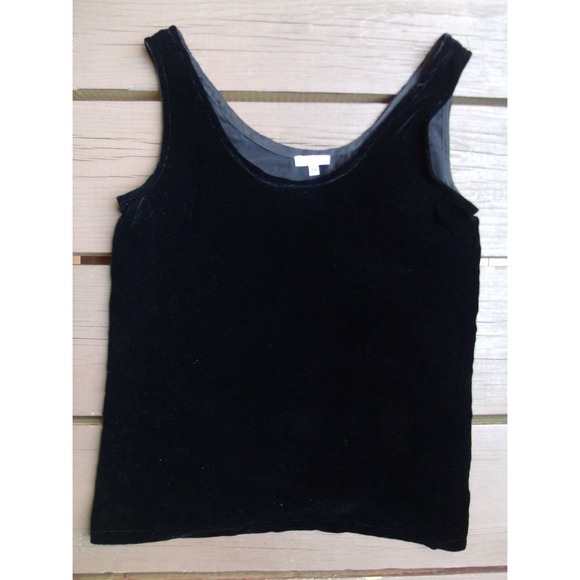 Black velvet tank top